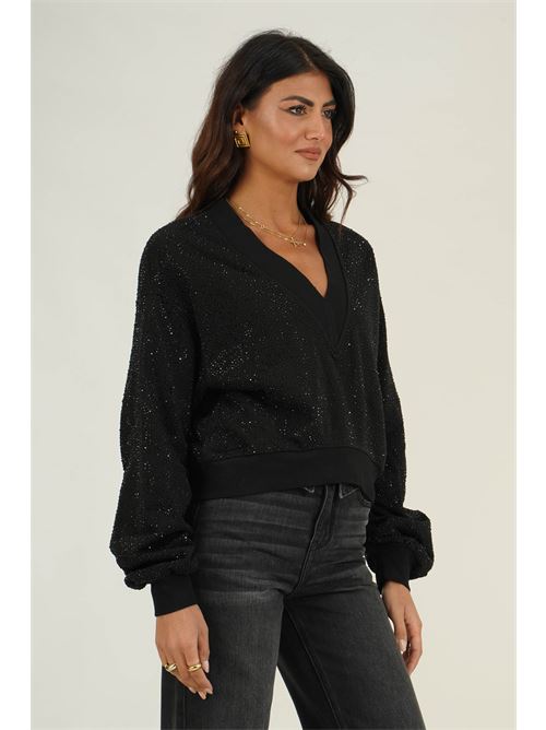 Felpa Callion con crystalli Twenty Fourhaitch | CALLIONNERO